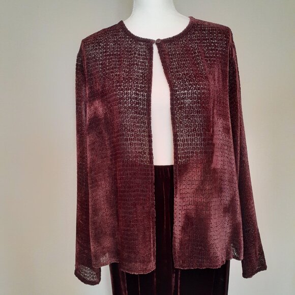 Eileen Fisher Velvet Pant & Cardigan Set - Picture 5 of 16